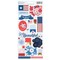 American Crafts Flags And Frills Cardstock Stickers 6"X12"-Gold Foil Icons